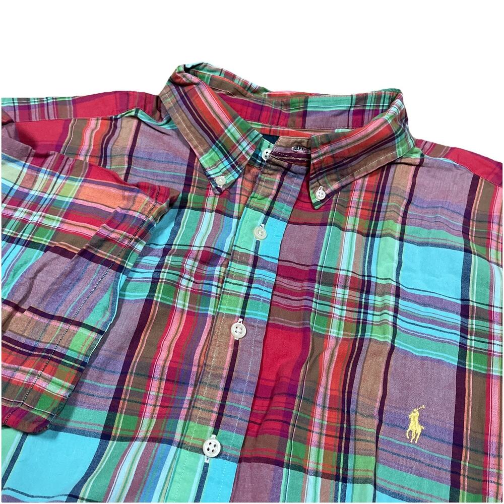 Polo Ralph Lauren 3XB ClassicFit Plaid Check Shirt Short Sleeve Button Down Pony